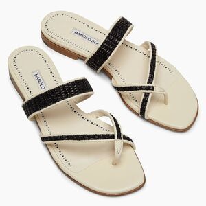 Manolo Blahnik Susara Leather Sandals size 36